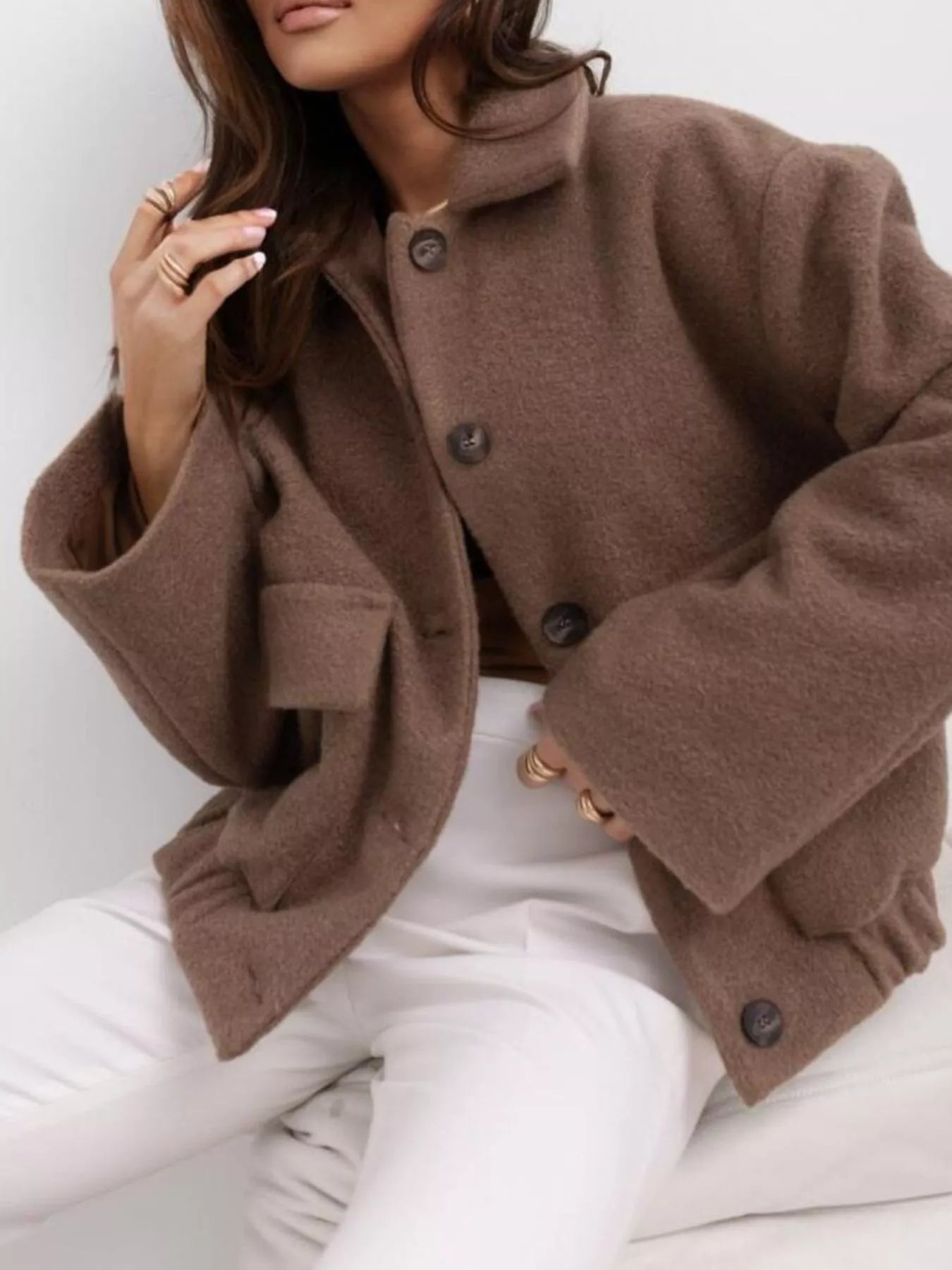 Button-Down Long Sleeve Outerwear