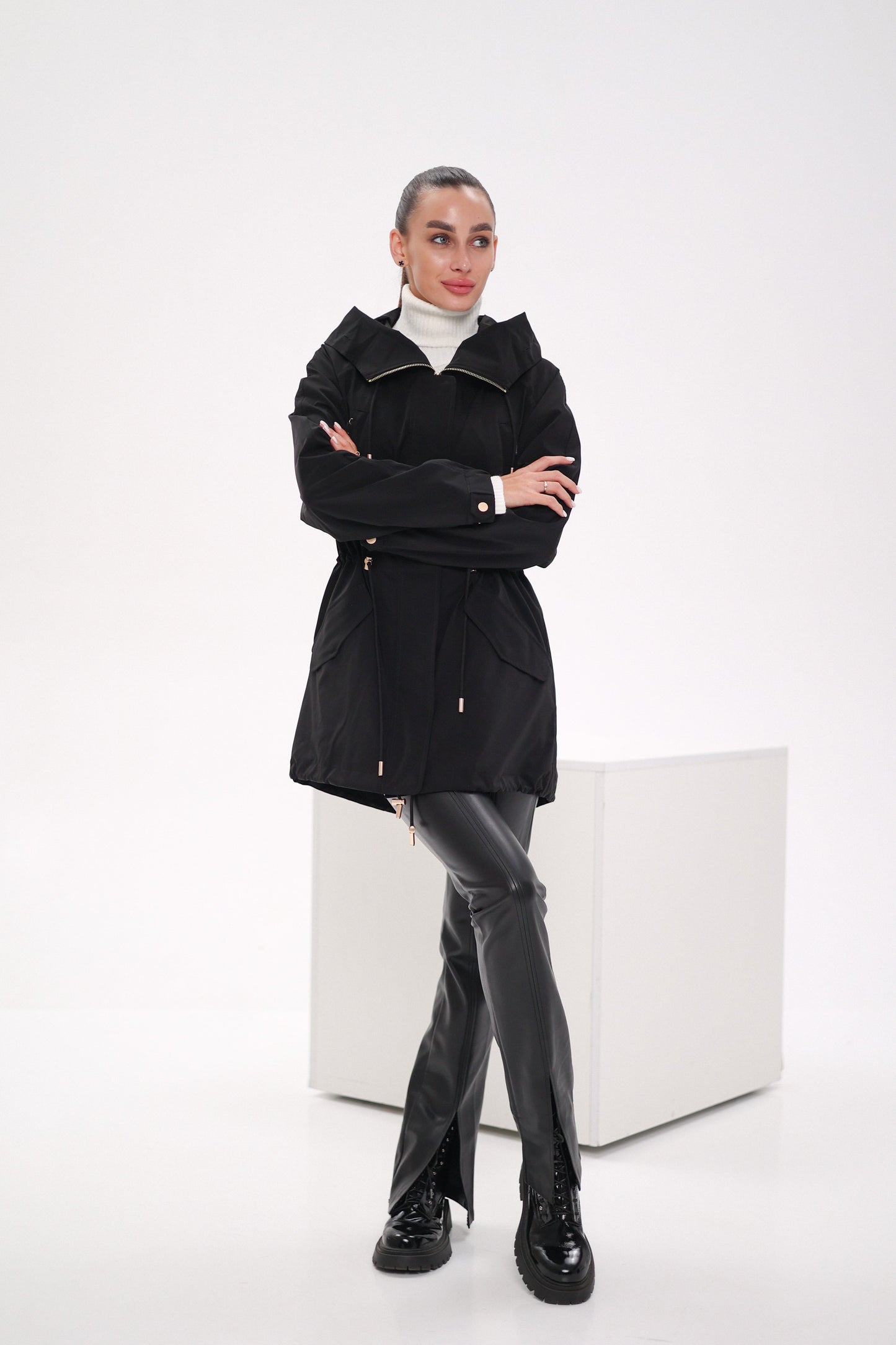 Genuine Scandinavian Mink Fur Parka with Rabbit Fur Insulation