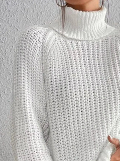 Full Size Turtleneck Long Sleeve Sweater Plus Size