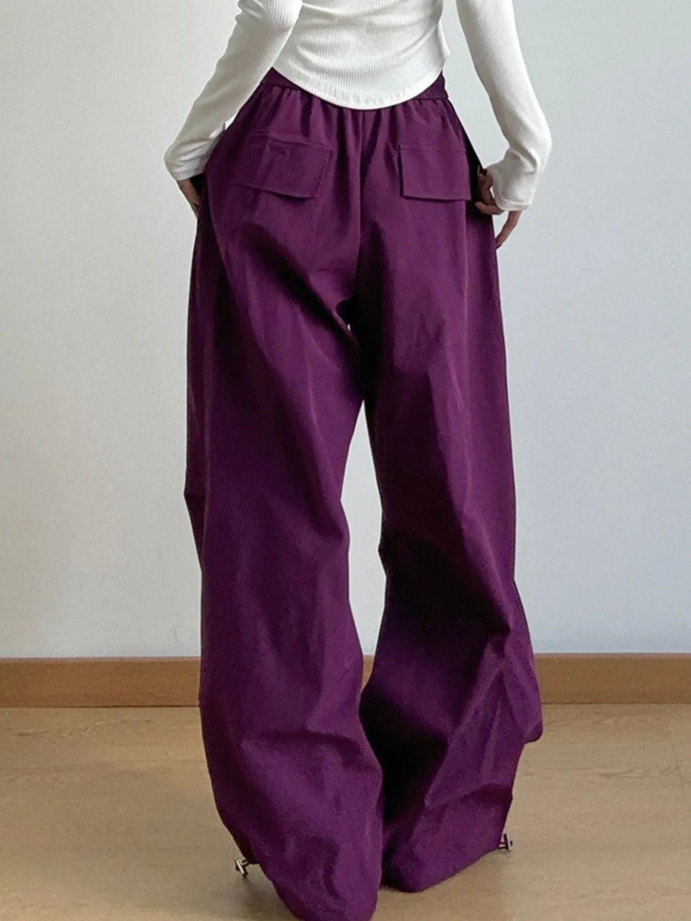 Oversized Wide Leg Drawstring Pants