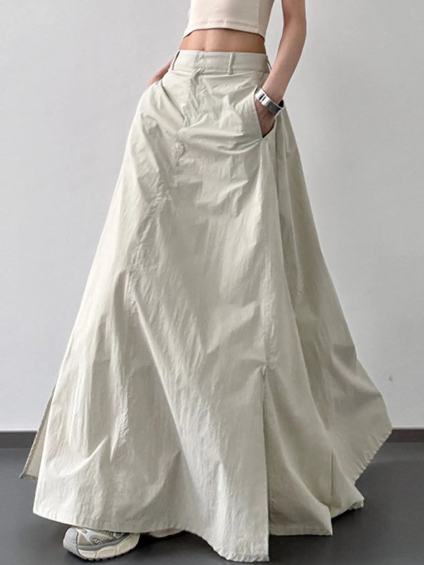 High Waist Slit Maxi Skirt