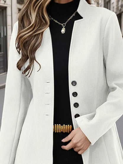 Button Up Long Sleeve Coat