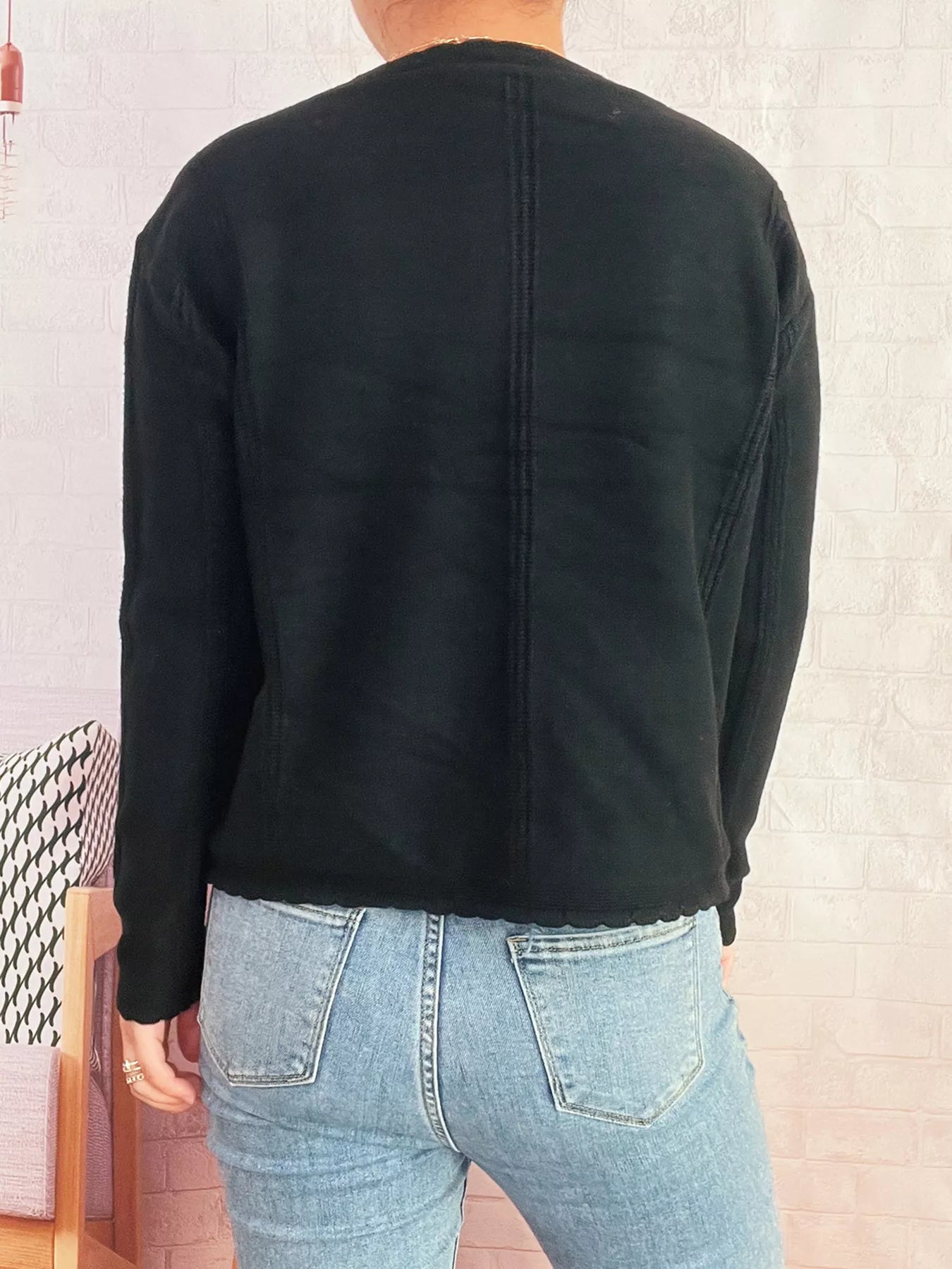 Cherry Embroidered Button Up Cardigan