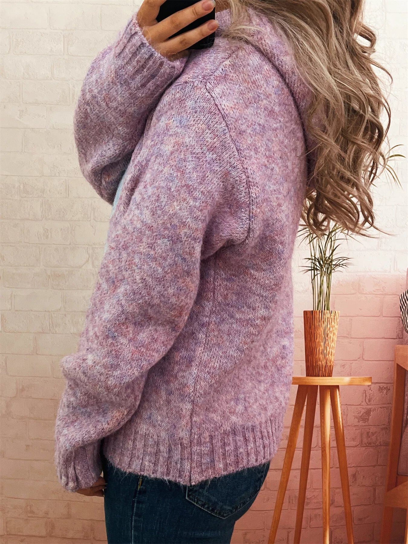 Flower Long Sleeve Hooded Sweater