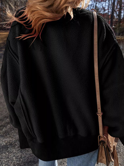 Round Neck Dropped Shoulder Sweatshirt