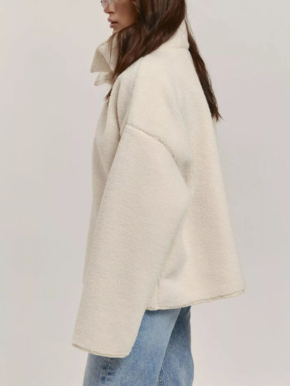 Cozy Sherpa Dropped Shoulder Sweatshirt