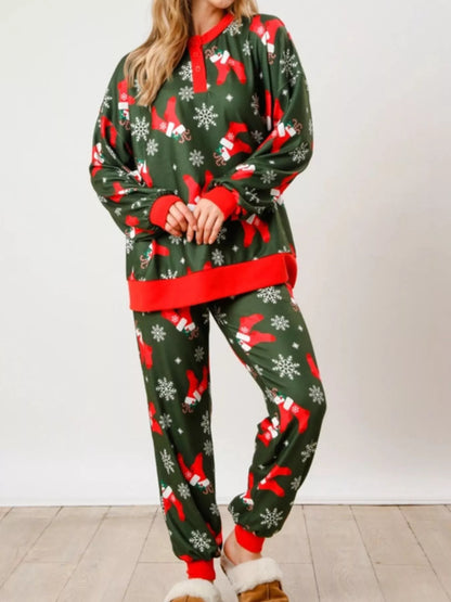 Christmas Long Sleeve Top and Pants Lounge Set