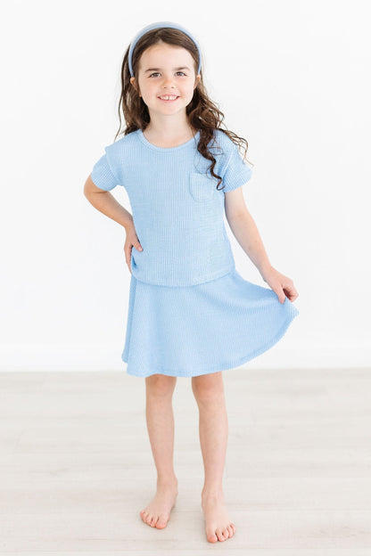 Sky Blue Scrunchy Pocket Tee