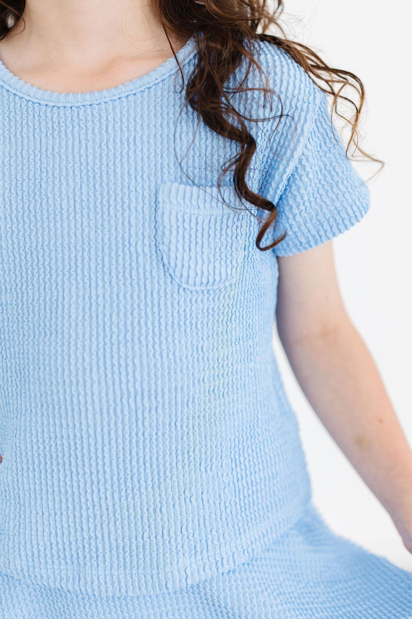 Sky Blue Scrunchy Pocket Tee