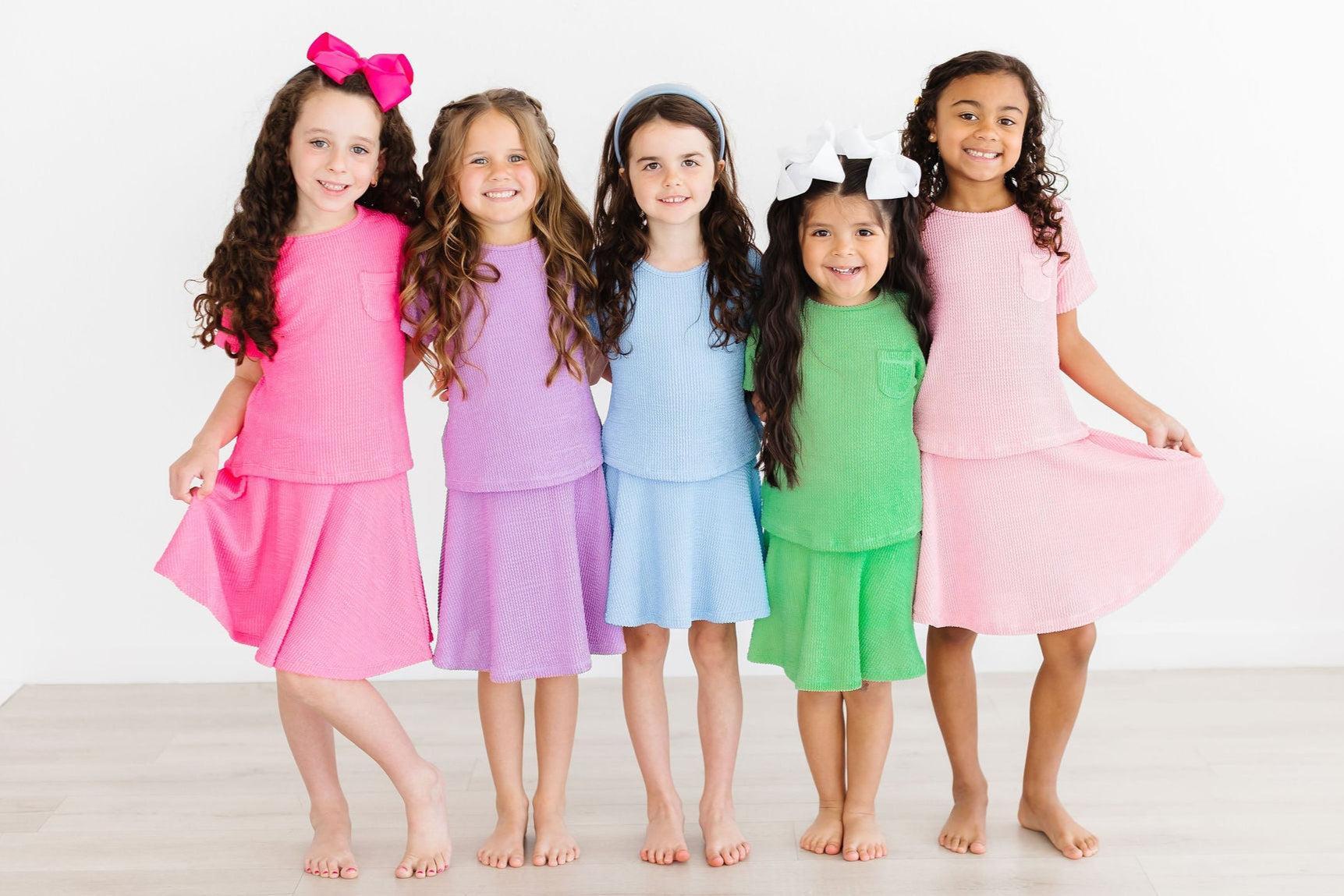 Bright Lilac Scrunchy Twirl Skort