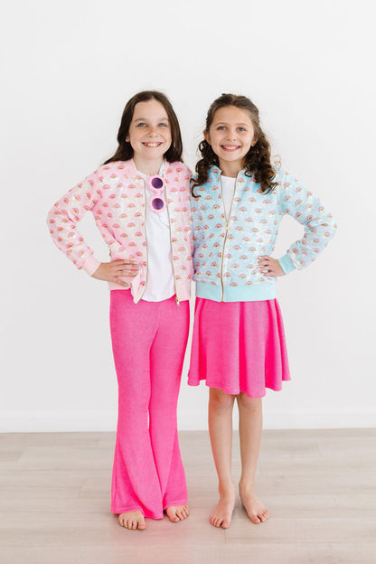 Neon Pink Scrunchy Bells