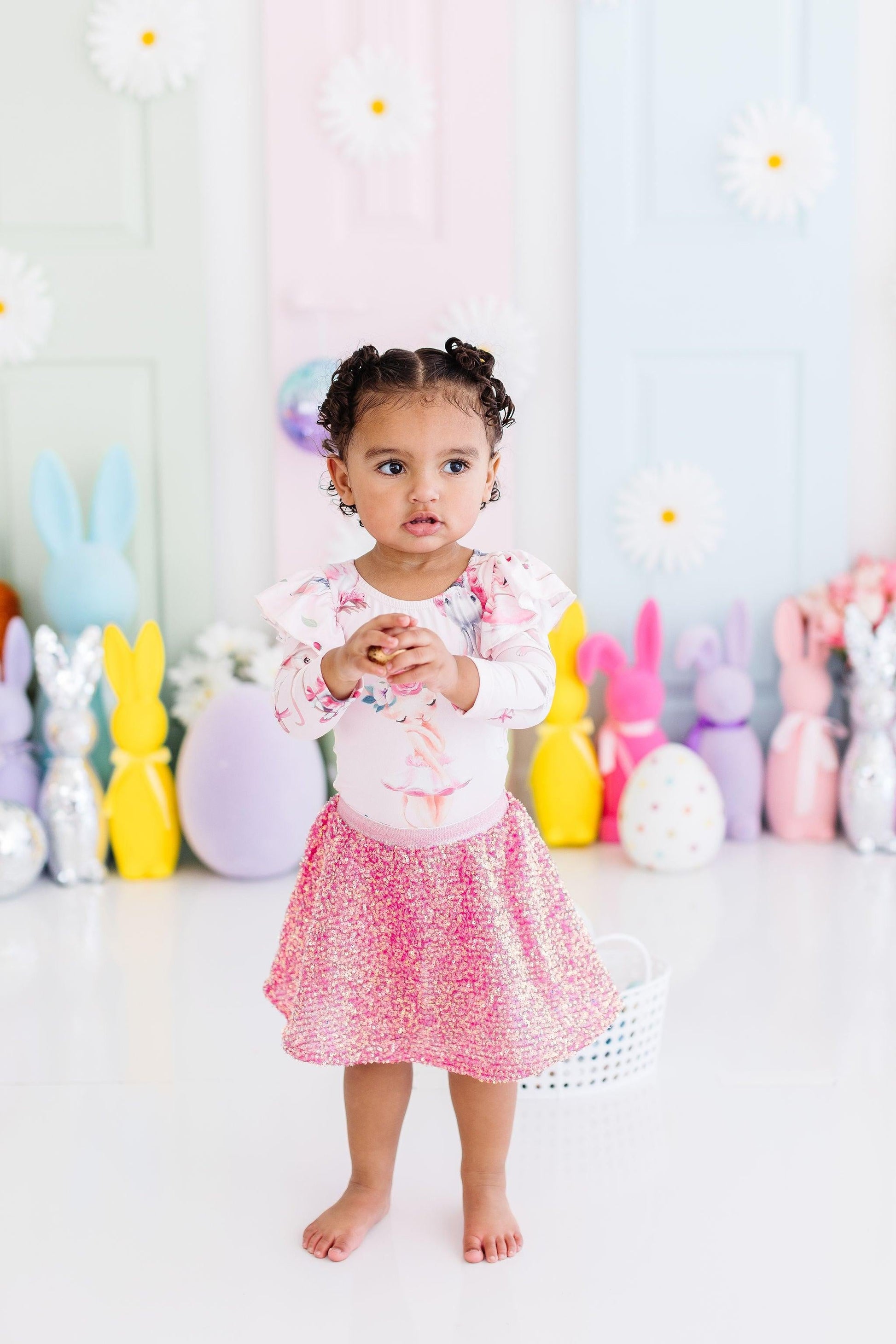 Hot Pink Sequin Twirl Skort