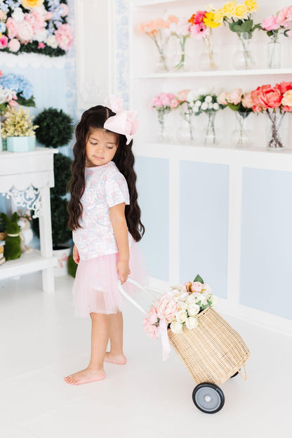 Ribbons & Roses Ruffle Pocket Tee