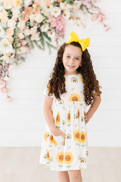 SALE Sunflower S/S Pocket Twirl Dress