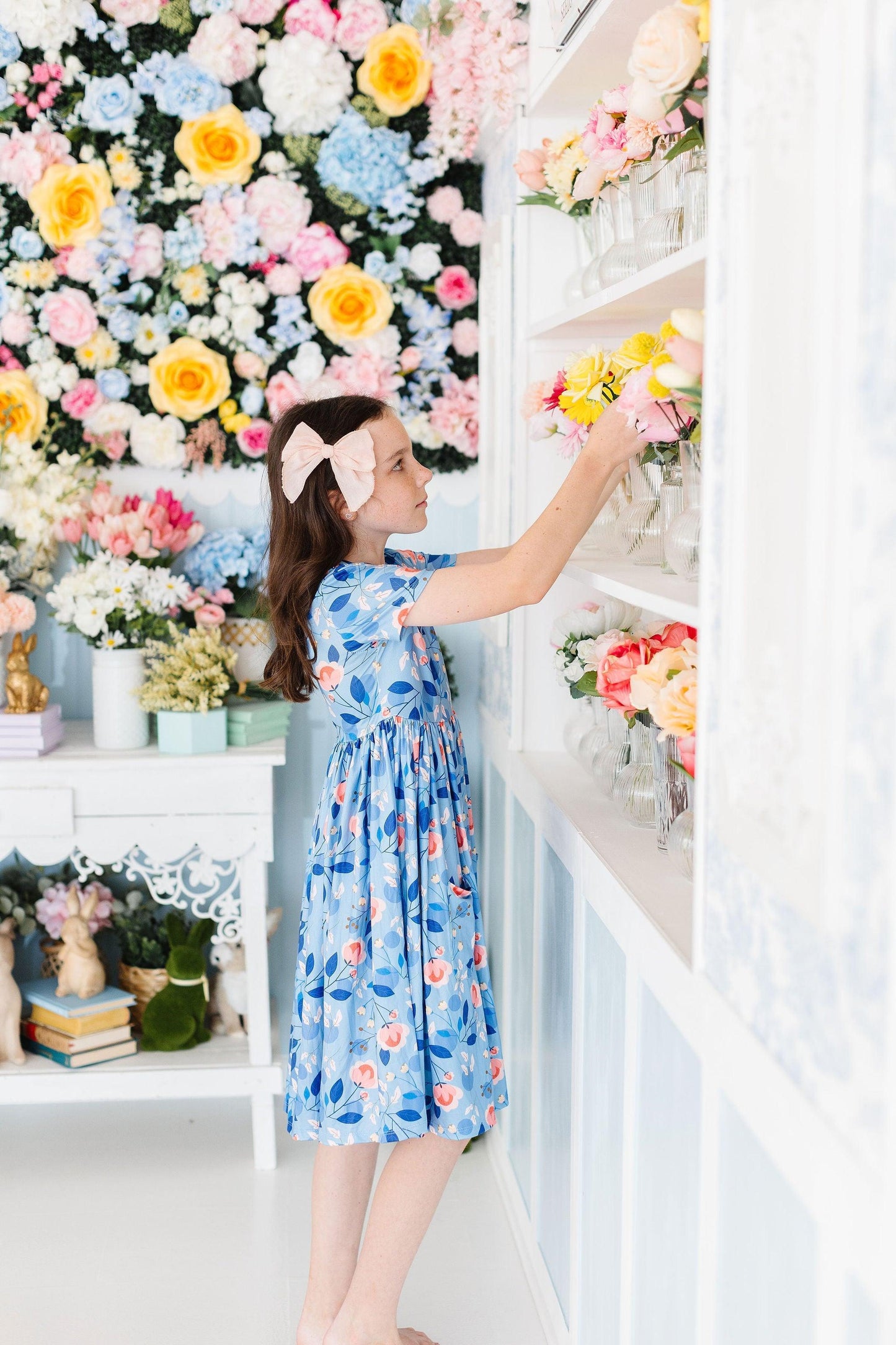 Country Blooms S/S Pocket Twirl Dress