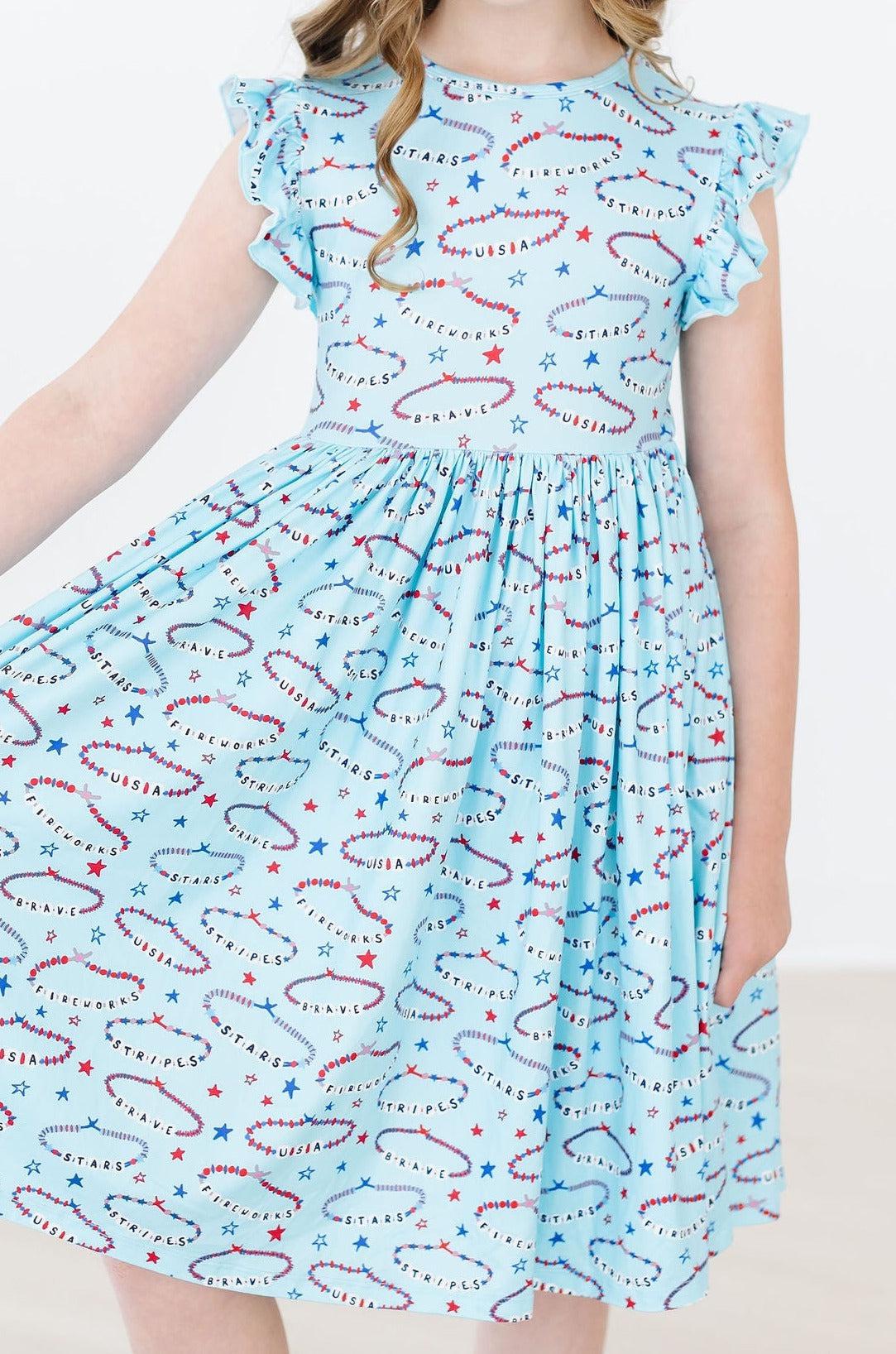 SALE Miss Americana (Mila's Version) Flutter Sleeve Twirl Dress