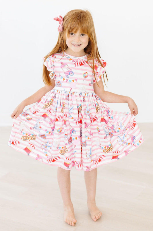 SALE Off to the Circus Flutter Sleeve Twirl Dress