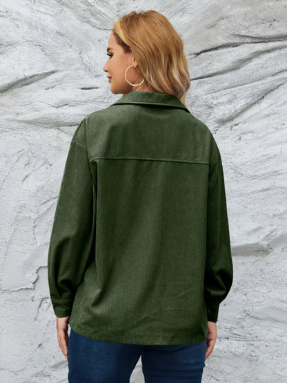 Casual Corduroy Button-Down Jacket