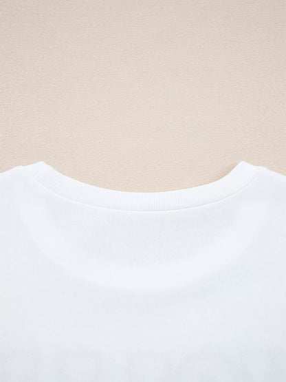 HOLLY JOLLY Embroidered Round Neck Sweatshirt