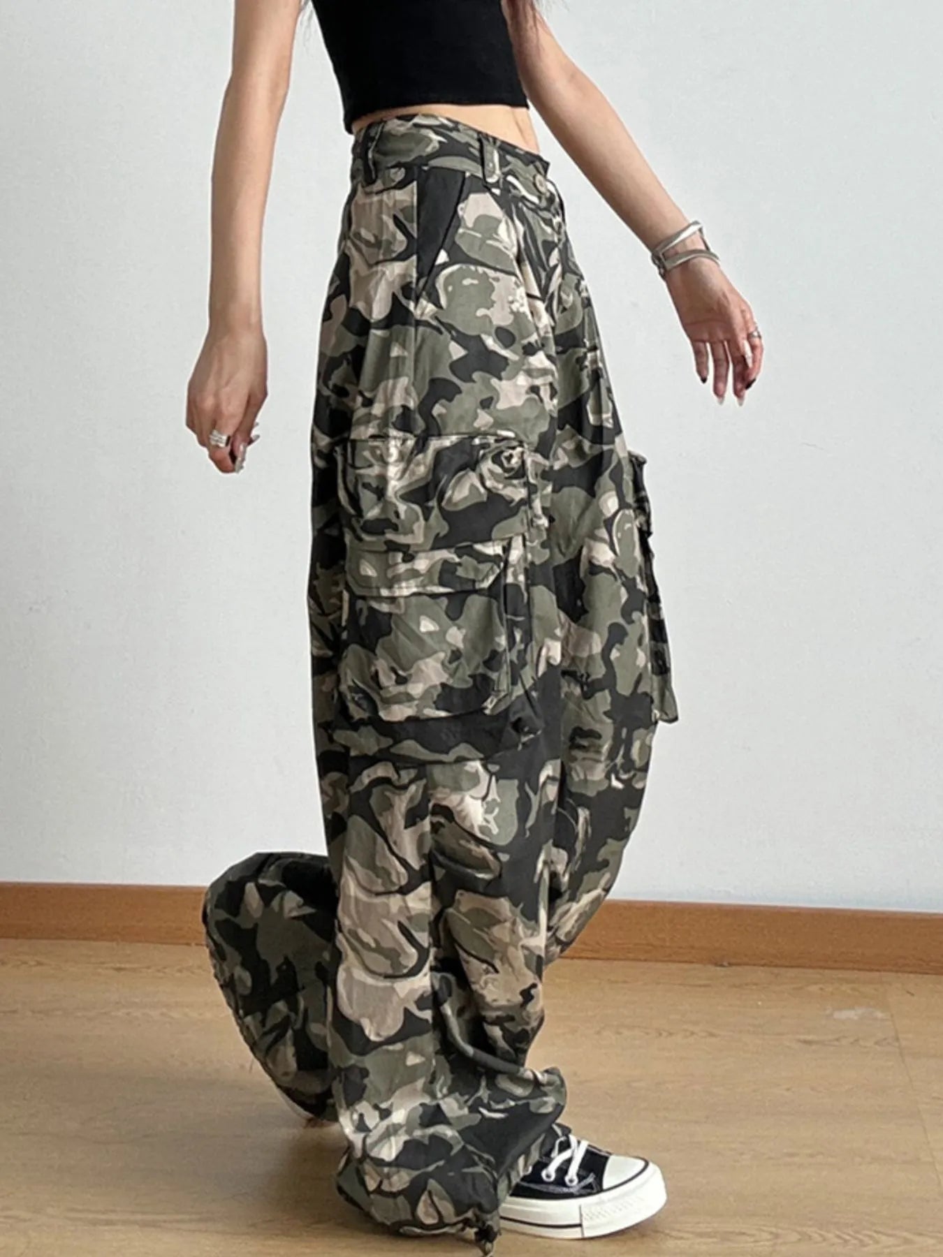 Camouflage Wide Leg Pants