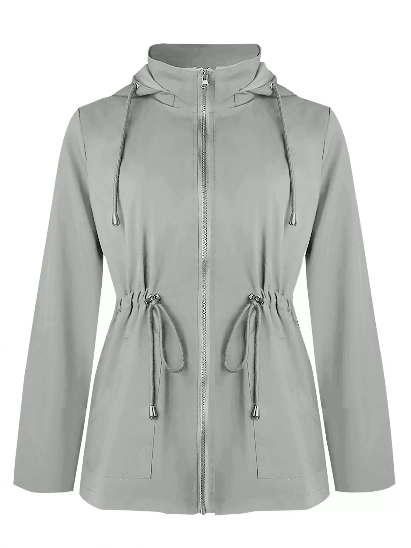 Zip Up Waterproof Hooded Outerwear