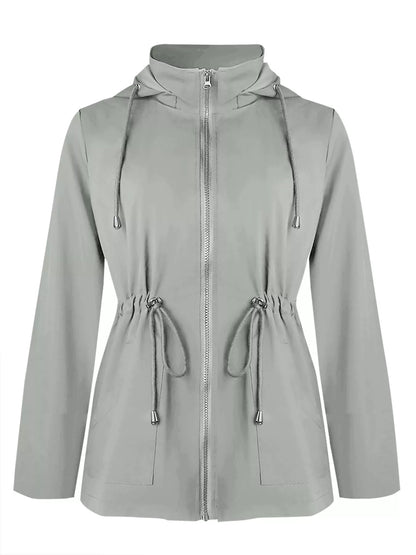 Zip Up Waterproof Hooded Outerwear