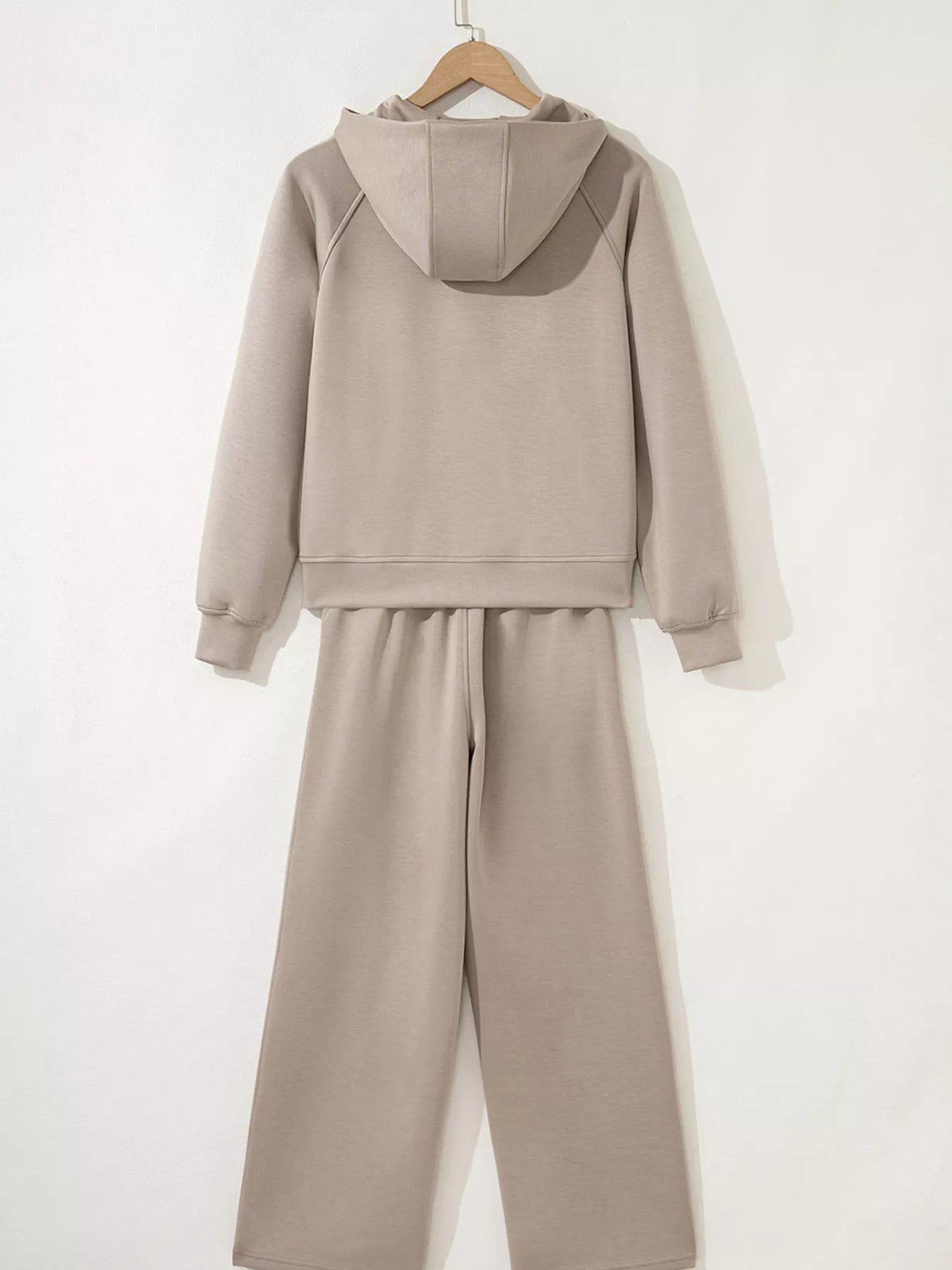 Half Zip Long Sleeve Hoodie and Pants 2pcs Outfit