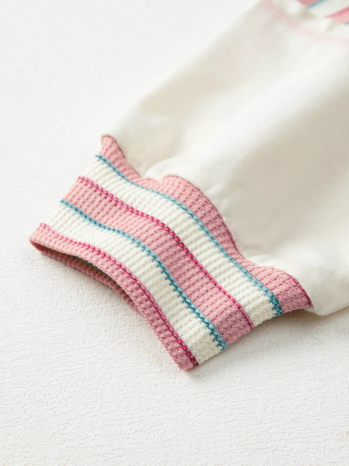 Stripe Stitched Detail Color Block Patchwork Oversized Top