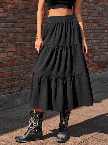 Tiered Midi Skirt