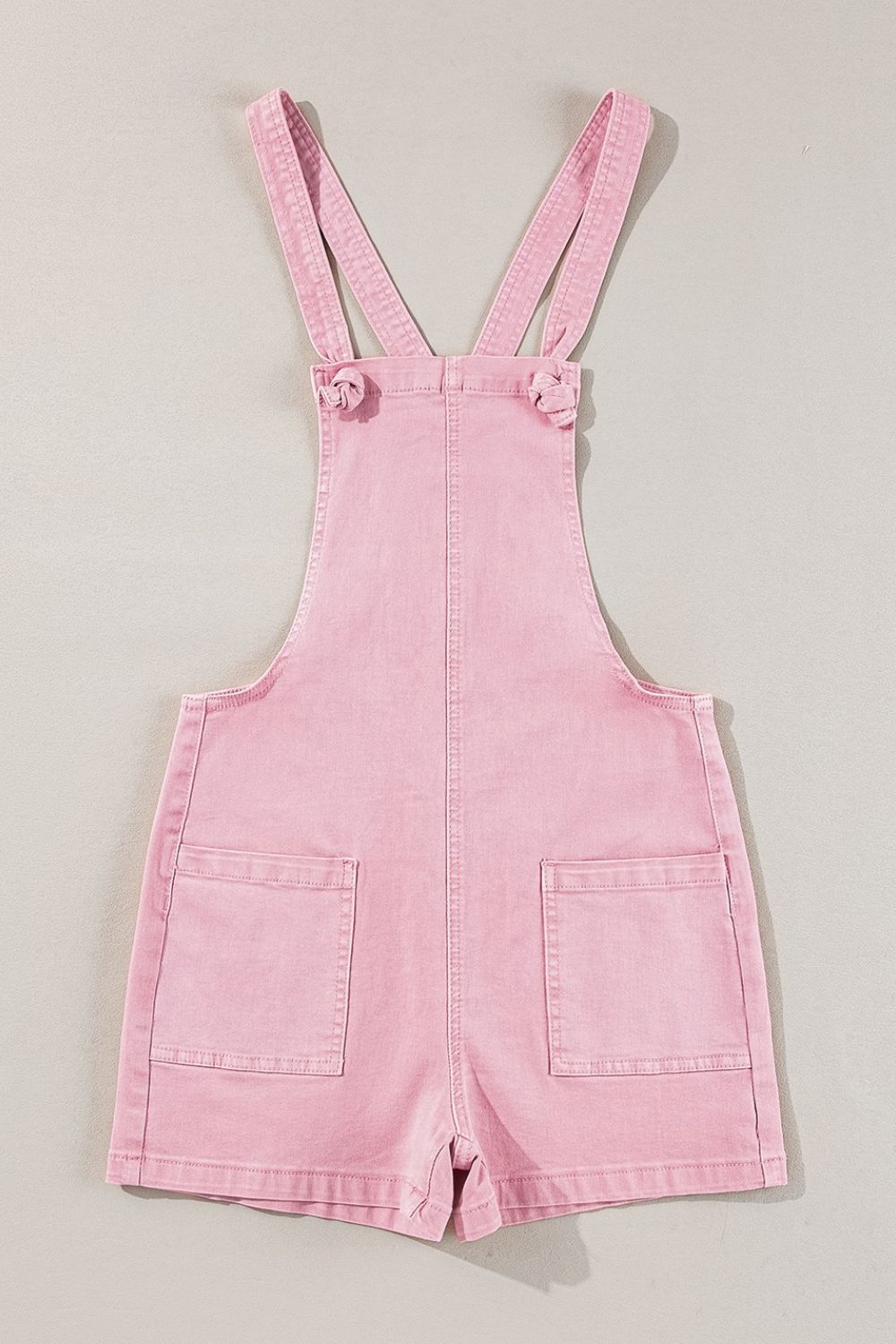 Knot Straps Denim Overalls with Pockets