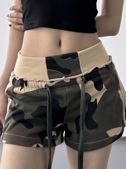 Camouflage Drawstring Shorts