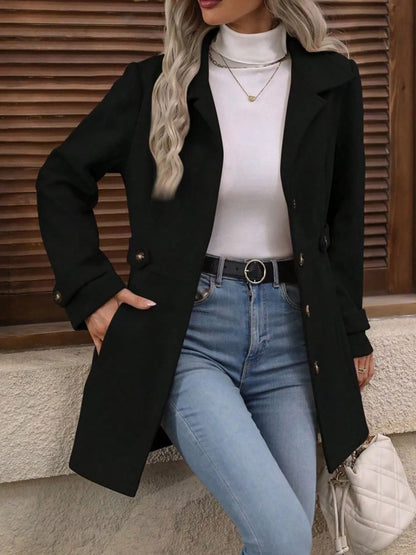 Button Up Long Sleeve Coat