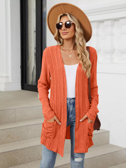 Open Front Long Cardigan