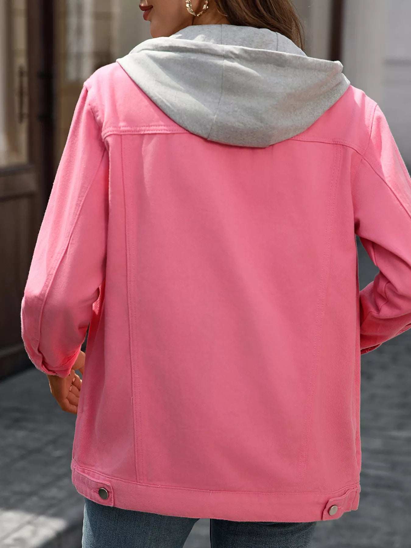 Button Up Long Sleeve Denim Jacket