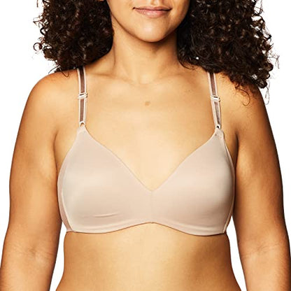 Pink Wear Everywhere Lightly Lined Bra - Warner's Women's No Side Effects Underarm-Smoothing Comfort Wireless Lightly Lined T-Shirt Bra 1056