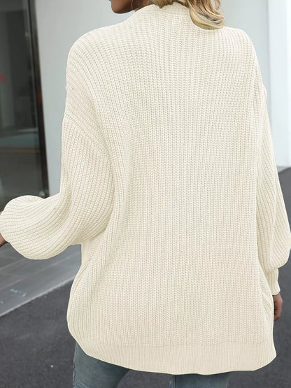 Oversized Chunky Knit Open Front Cardigan