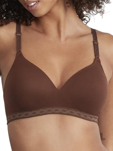 Pink Wear Everywhere Lightly Lined Bra - Warner's Women's Cloud 9 Super Soft Wireless Lightly Lined Comfort Bra 1269 Mahogany