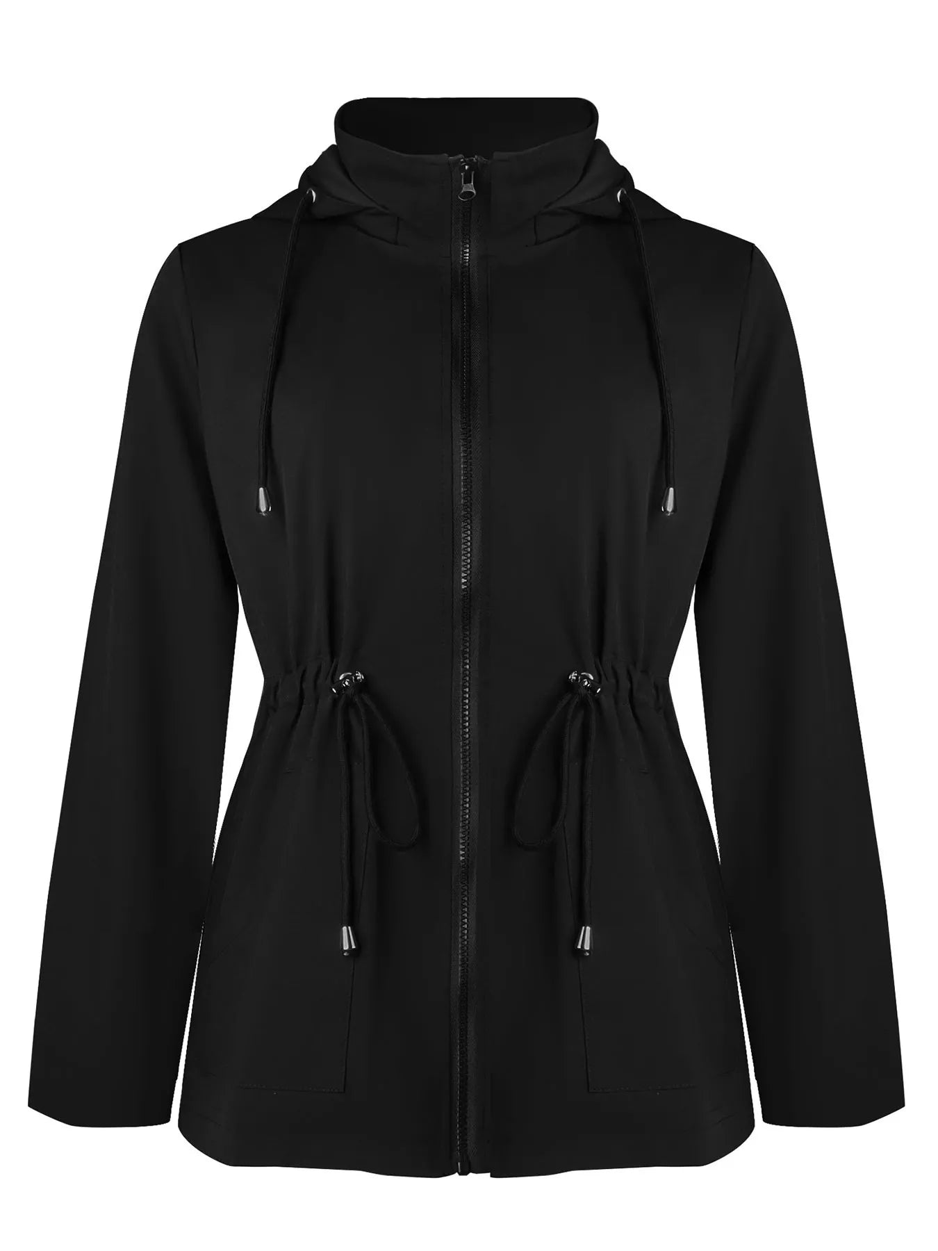 Zip Up Waterproof Hooded Outerwear
