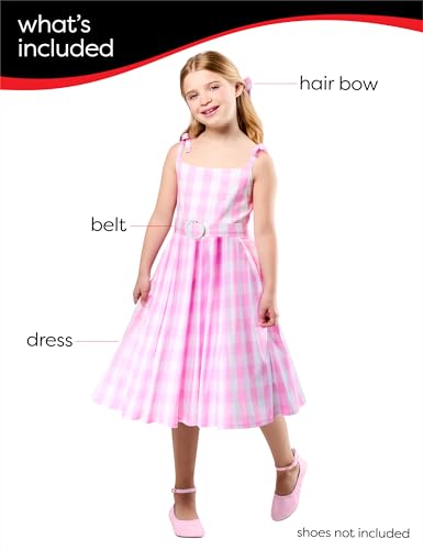 Barbie Perfect Day Costume Dress - Kids Girls Movie Outfit with Belt