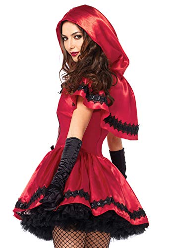 Gothic Red Riding Hood Costume - Women's Dark Fantasy Halloween Outfit