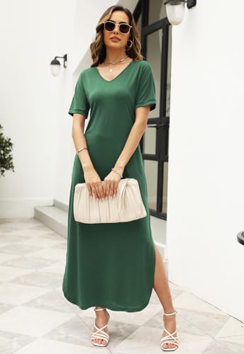 Vanya Maxi Dress in Zebra - Womens Summer V Neck Maxi Dress Casual Loose Split Dresses with Pockets MY128