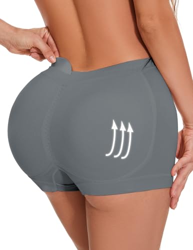 Skims Butt Pads - Butt Lifter Panties Shaperwear for Women Seamless Hip Enahncer Body Shaper Boyshort Padded Underwear Greyblue