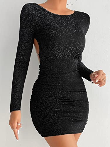 Vanya Maxi Dress in Zebra - Women's Printed Drawstring Side Round Neck Marble Long Sleeve Bodycon Mini Dress