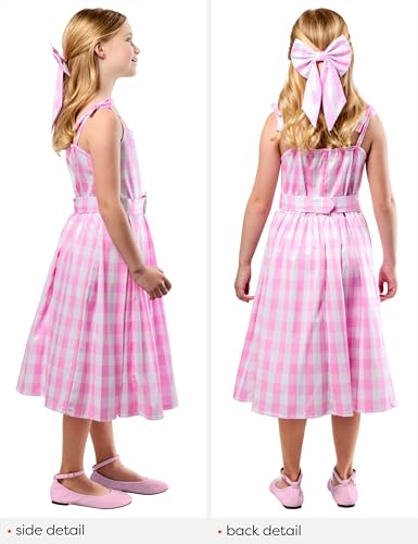 Barbie Perfect Day Costume Dress - Kids Girls Movie Outfit with Belt