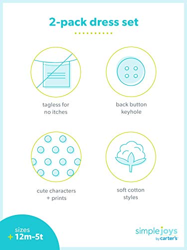 Girls Dress Set 2-Pack - Short Sleeve and Sleeveless Dresses