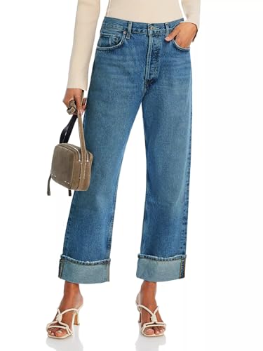 Celine Jeans - Jeans for Women Wide Leg Baggy High Waist Boyfriends Straight Leg Stretchy Denim Pants Trendy Fall 2024 Blue03-blue