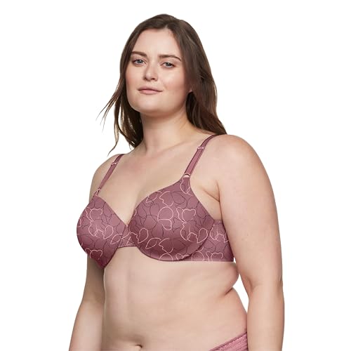 Pink Wear Everywhere Lightly Lined Bra - Warner's Women's Tailored Underwire Bra Deco Rose Chalk Floral