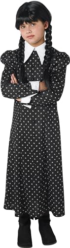 Wednesday Addams Costume Dress Girls - Gothic TV Show Halloween Outfit