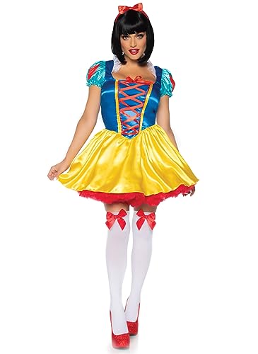 Snow White Costume - Women's Fairytale Princess Dress with Headband