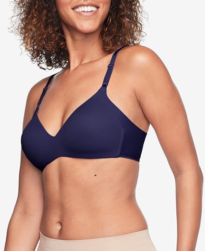 Pink Wear Everywhere Lightly Lined Bra - Warner's Women's No Side Effects Underarm-Smoothing Comfort Wireless Lightly Lined T-Shirt Bra 1056 Evening Blue